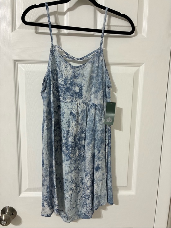 wild fable Dresses & Skirts - Wild Fable Blue Marble Tie-Dye Spaghetti Strap mini Dress, Medium, NEW